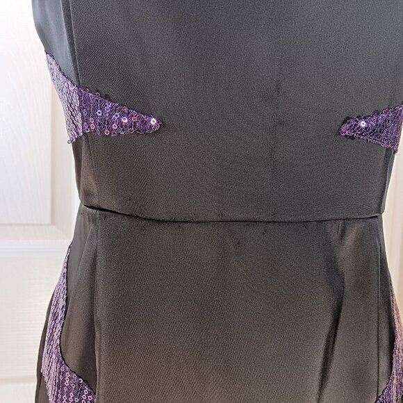Forever 21 NWOT Black Purple Sequins Cocktail Formal Mini Dress Women's Size M - Picture 8 of 16
